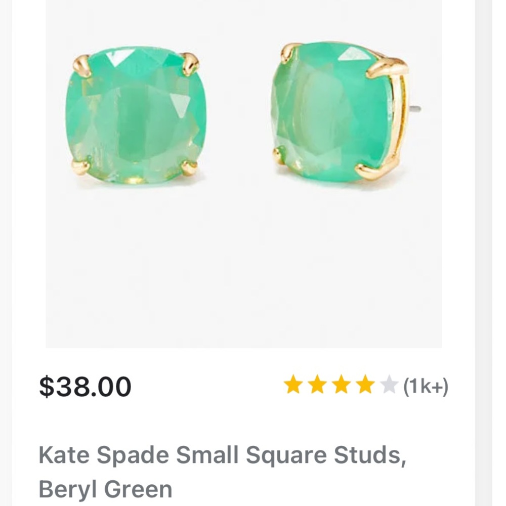 NEW Kate spade beryl green earrings